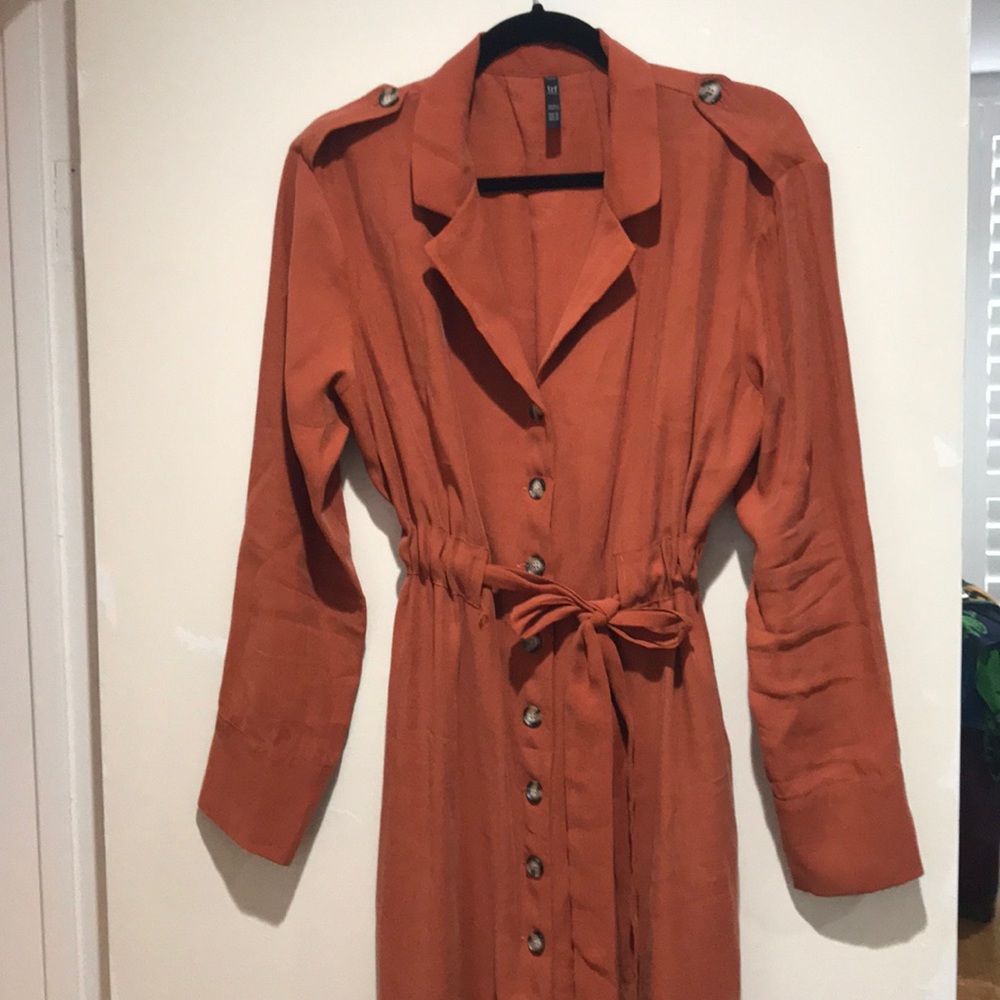 Zara button down dress size M